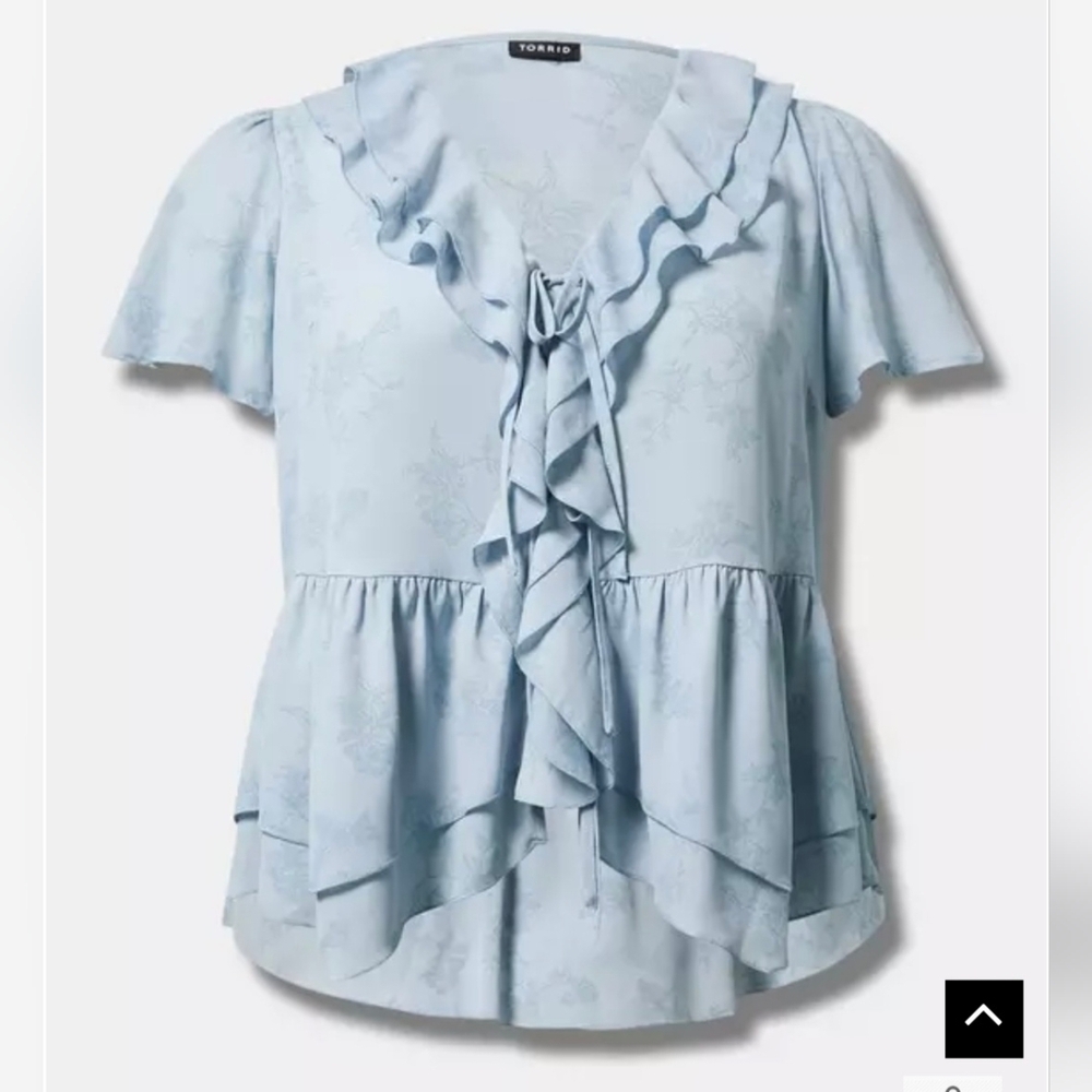 *NEW* Torrid Georgette Double Ruffle Blouse